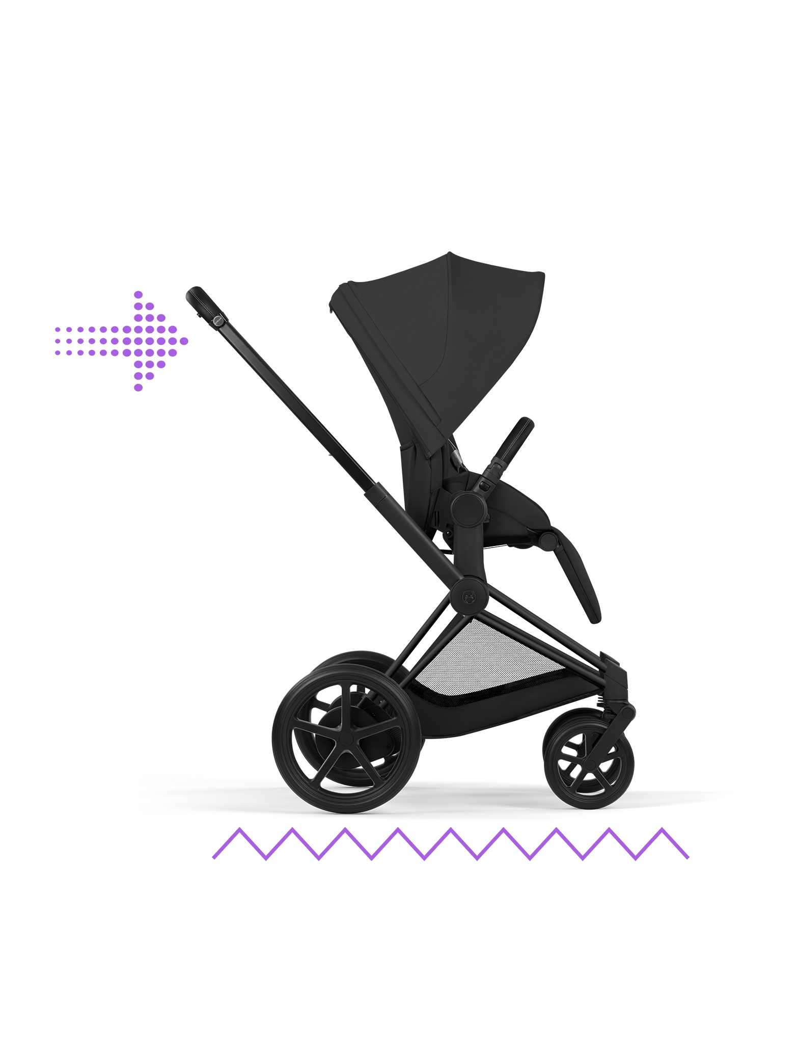 Cybex e-Priam inkl liggedel - Matt Black/Sepia Black